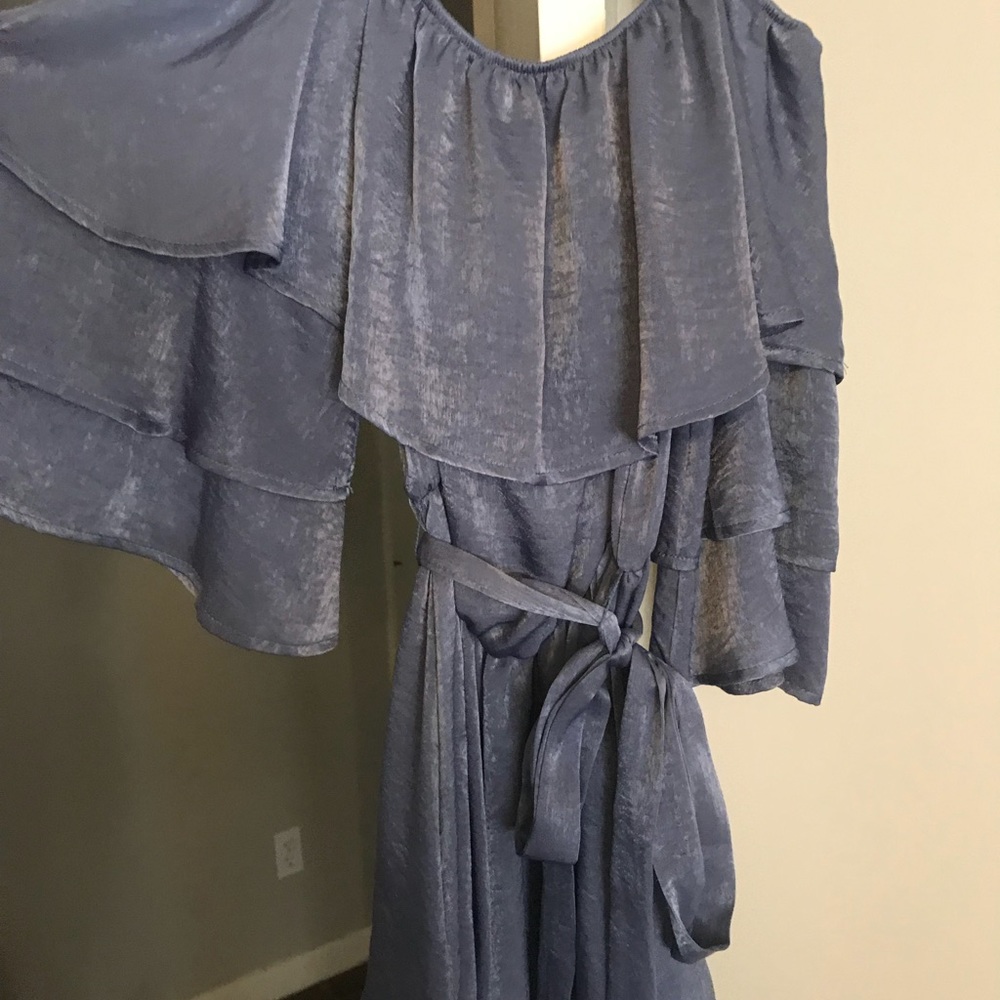Off the shoulder blue romper
